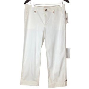 Charter Club NWT Size 6 Straight Leg Cropped White Pants